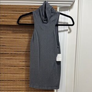 Elegant Gray Sleeveless Dress